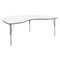 Flash Furniture Wren 72 in x 48 in Kidney Adjustable Height Activity Table, Thermal Laminate Top, Short Legs, White XU-A4872-KIDNY-WHT-T-P-GG - alternate 1