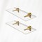 Fab Glass And Mirror Acrylic Shelf 6 x 14.5inces Bronze Bracket 3/4in Thickness Acrylic Pack of 2 AS19SC-6x14BR2P - alternate 1