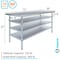 Amgood 30in D x 72in L Stainless Steel Table, Three Undershelves AMG WT-3072-3SH-Z - alternate 8