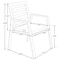 Leisuremod Chelsea Aluminum Outdoor Dining Table 87 With 8 Chairs and Cushions, Orange CC20-T87BL-8OR - alternate 9
