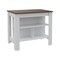 Homeroots White and Brown 41in Kitchen Island With Storage 477873 - alternate 6