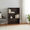Homeroots 36" Espresso Wood Adjustable Three Tier Bookcase 355729 - alternate 6