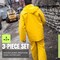 Pioneer PVC Rainsuit, Yellow, 3XL, Polyester, PVC, 0.35 mm Thick, Detachable, Yellow, 3XL V3010460U-3XL - alternate 6