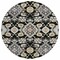 Homeroots 8' Black Gray And Brown Round Oriental Washable Indoor Outdoor Area Rug 597664 - alternate 6