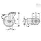 Elesa 450700 Monolithic castor wheels steel bracket Technopolymerng plate bracket and centre 450700 - alternate 2