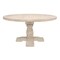 Homeroots 58" Natural Rounded Solid Wood Pedestal Base Dining Table 488688 - alternate 6