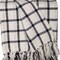Homeroots 50" X 60" Black and Off White Cotton Woven Plaid Throw Throw Blanket with Fringe 548947 - alternate 7