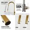 Vigo Bristol Single Handle Pull-Down Sprayer Kitchen Faucet in Matte Brushed Gold VG02033MG - alternate 5