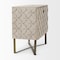 Homeroots 19in Brown and Gold Solid Wood and Metal Accent Cabinet With Two Doors 727713 - alternate 8