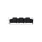 Homeroots 129" Black Top Grain Leather Reclining Metal USB Sofa 720342 - alternate 8