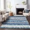 Homeroots 8' X 10' Blue Gray And Ivory Striped Washable Indoor Outdoor Area Rug 598331 - alternate 9
