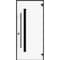 Vdomdoors Front Exterior Prehung Steel Door Ronex0144 Grey Entry Metal Modern Painted W36xH80 Left hand RONEX0144EXD-GRE-W36 x H80-LH-I - alternate 1