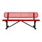 Leisure Craft Bench/Back, Surface Mount, 6ft., Red B6WBSM-RED - alternate 1