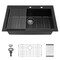 Wrightmaster 33 in. Drop-In 2-Hole Single Bowl Granite Composite Kitchen Sink with Accessories ZOR-P178359 - alternate 1
