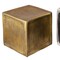 Homeroots Set of Two Black Silver And Antiqued Brass Aluminum Square Block End Tables 576789 - alternate 7