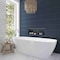 Apollo Tile Arte 1.97 in. x 7.87 in. Matte Blue Ceramic Subway Deco Wall and Floor Tile 4.1 sq. ft./case, 38PK RID88NAVDECM - alternate 5