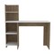 Homeroots 47" White and Brown Computer Desk 403837 - alternate 1