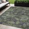 Homeroots 5' X 8' Green Charcoal And Black Floral Washable Indoor Outdoor Area Rug 604145 - alternate 1