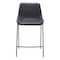 Homeroots Set of Two 26" Black And Brown Faux Leather And Steel Counter Height Bar Chairs 555684 - alternate 9