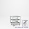 Pucel Slat Top Cart, 30 in W x 33.5 in H x 24 in D, Light Blue S-30-DT-3-S - alternate 1