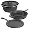 Megachef Pre-Seasoned Cast Iron 5-Piece Kitchen Cookware Set, Pots and Pans MCCI-440 - alternate 8