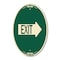 Signmission Exit Sign, Heavy Gauge Aluminum, 18 in W, 12 in H A-OV-G-1218-24606 - alternate 1