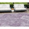 Homeroots 9' X 12' Lavender Plum And Ivory Medallion Washable Indoor Outdoor Area Rug 589048 - alternate 1