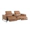 Homeroots 90in Chestnut and Black Italian Leather Power Reclining Loveseat With Storage 720564 - alternate 10