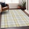 Homeroots 3' X 5' Yellow And Gray Plaid Washable Indoor Outdoor Area Rug 601374 - alternate 7