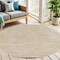 Homeroots 6' Ivory And Gold Round Abstract Indoor Outdoor Area Rug 572369 - alternate 7