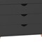 Homeroots 35" Black And Natural Wood Four Drawer Dresser 489234 - alternate 6