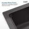 Wrightmaster 33 in. Drop-In Single Bowl 20 Gauge Black Stainless Steel Kitchen Sink with Drain and Hook ZOR-SS-BL-01 - alternate 9