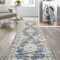Jonathan Y Bausch Bohemian Distressed Chenille Non-Slip Machine-Washable Dark Gray/Yellow 2ft x 8ft Runner Rug WSH201C-28 - alternate 1