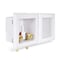 Everflow Double Washing Machine Oulet Box, W/ 1/2'' PEX Barb Valves, White ABS SB120-P - alternate 1