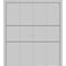 Sartodoors Sliding Closet Double Bi-fold Doors, Planum 0014 Matte Grey and Aluminum Strips, Sturdy Tracks Mold PLANUM0014DBF-GRE-96 x 96 (4* 24x96) - alternate 1