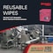 Wypall Power Clean X80 Heavy Duty Cloths, Extended Use Quarter-fold, Red, 50 Sheets/Pack, 4 PK 41029 - alternate 15