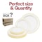 Smarty Had A Party Clear with Gold Edge Rim Plastic Dinnerware Value Set, 240PK 110CLGVP-CASE - alternate 10