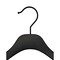 Nahanco 17in Low Gloss Black Wooden SlimLine Jacket Hanger w/ Black Hook, 25PK SL23217BH - alternate 5