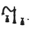 Kingston Brass Double-Handle Widespread Kitchen Faucet, Matte Black KB1790BPLLS - alternate 1