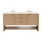 James Martin Vanities Solene 72 in. Double Vanity, Seaside Oak, w/ 3 CM Eternal Marfil Quartz Top D225-V72-SSO-3EMR - alternate 1