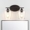 Jonathan Y Jayne 15.75" 2-Light Iron/Seeded Glass Cottage Rustic LED Vanity Light, Oil Rubbed Bronze JYL7546A - alternate 14
