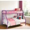 Homeroots 78" X 54" X 60" Twin Over Full Purple Metal Tube Bunk Bed 286575 - alternate 5