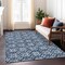 Homeroots 8' X 10' Navy Blue And Ivory Floral Washable Indoor Outdoor Area Rug 595976 - alternate 9