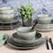 Gibson Elite Matisse 16 Piece Stoneware Dinnerware Set in Grey with Reactive Glaze 138958.16 - alternate 6