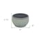 Homeroots 8in Aqua Textural Tone On Tone Ceramic Indoor Outdoor Round Pot Planter 487382 - alternate 6