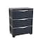 Homeroots 23in Charcoal Plastic Accent Cabinet With Three Drawers 668938 - alternate 6
