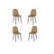 Homeroots Set of Four Brown and Black Suede and Metal Dining Side Chairs, 4PK 568006 - alternate 7