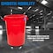 Magnum Tool Red 44 Gallon Trash Can Set, Trash Can, Quiet Dolly, and Reinforced Lid, 5 Set CMTC-CLD0-44R05 - alternate 7