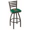 Holland Bar Stool Co 36" Blk Wrinkle Marshall Swivel Bar Stool, Ladder Back L01436Mrshll - alternate 1