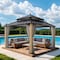 Sunjoy 12X12 Kingston Hardtop Rectangular Gazebo Wood A10204365000 - alternate 1